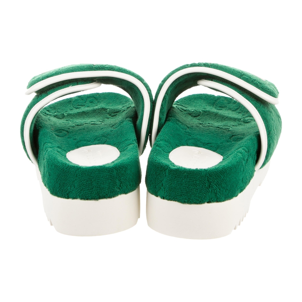 GUCCI  ADIDAS COLAB PLATFROM SLIDES SHOES - Picture 4 of 14